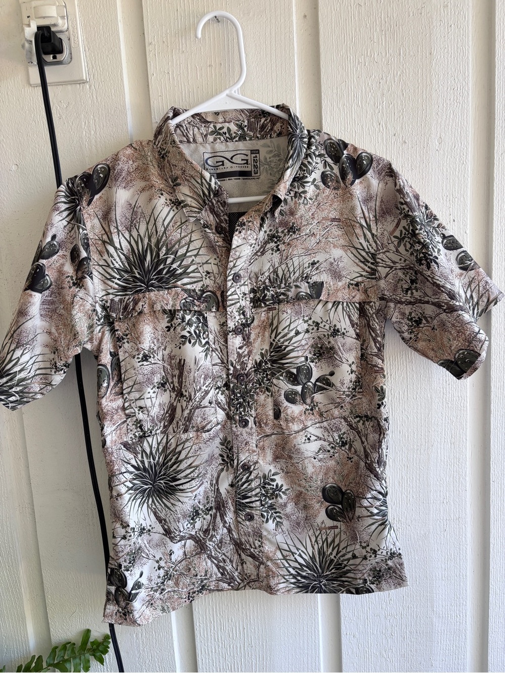 Boys GameGuard Short-Sleeve Camo Button-Down Shirt